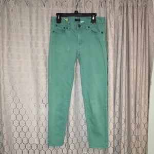 J. Crew Teal Toothpick Skinny Jeans
